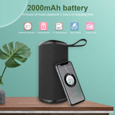 ZEALOT S35 Altavoz estéreo inalámbrico portátil con graves potentes y Bluetooth con micrófono incorporado, compatible con llamadas manos libres, tarjeta TF y AUX